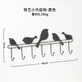 Wholesale Kitchen Storage Rack Nordic Modern Wall Mounted Craft Metal Hanging Bird Hanger Wrought Iron Coat Key Hooks